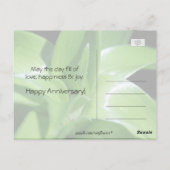 Verse lentegroenolifant vertrekt blijdschap briefkaart (Achterkant)