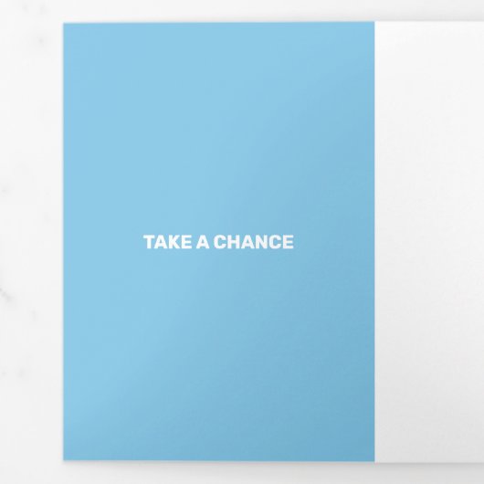 Verse lichte blauwe moderne transparantie drieluik kaart (Omslag)