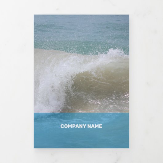 Verse lichte blauwe moderne transparantie drieluik kaart (Cover)