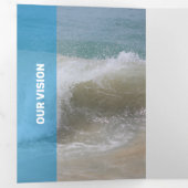 Verse lichte blauwe moderne transparantie drieluik kaart (Binnenzijde eerst)