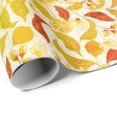 Verse Limoen Liefde Citrus Loof Bruiloft Cadeaupapier (Rol Hoek)