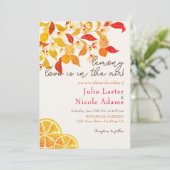 Verse Limoen Liefde Citrus Loof Bruiloft Kaart (Staand voorkant)