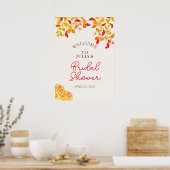 Verse Limoen Liefde Citrus Loof Bruiloft Poster (Keuken)