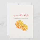 Verse Limoen Liefde Citrus Loof Bruiloft Save The Date (Achterkant)