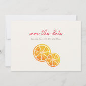 Verse Limoen Liefde Citrus Loof Bruiloft Save The Date (Achterkant)
