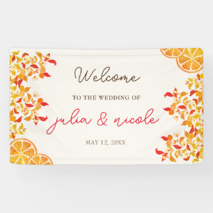 Verse Limoen Liefde Citrus Loof Huwelijk Spandoek