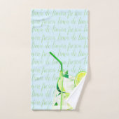 Verse limoen typografie aangepast bad handdoek (Handdoek)