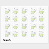 Verse limoensap pitcher vierkante sticker (Vel)