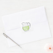 Verse limoensap pitcher vierkante sticker