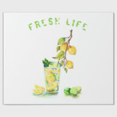 Verse limonade Drink-limonade-omslagpapier Cadeaupapier (Vlak)