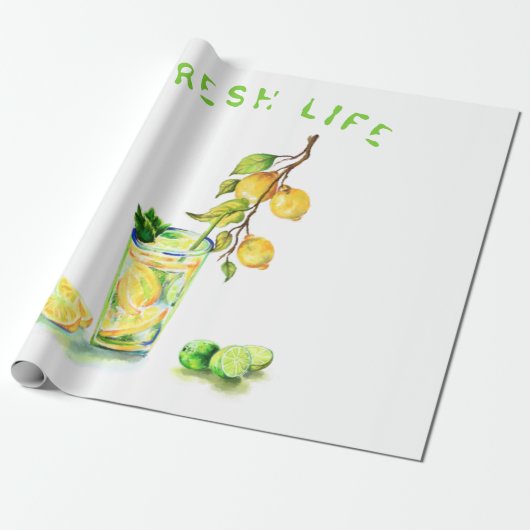 Verse limonade Drink-limonade-omslagpapier Cadeaupapier (Uitgerold)