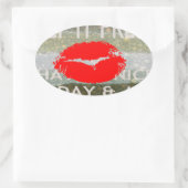 Verse lippen, opwekkende vibes: ‘Keep It Fresh & N Ovale Sticker (Tas)