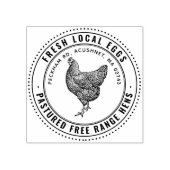 Verse lokale eieren  Hen Egg Carton Stamp Rubberstempel (Afrduk)