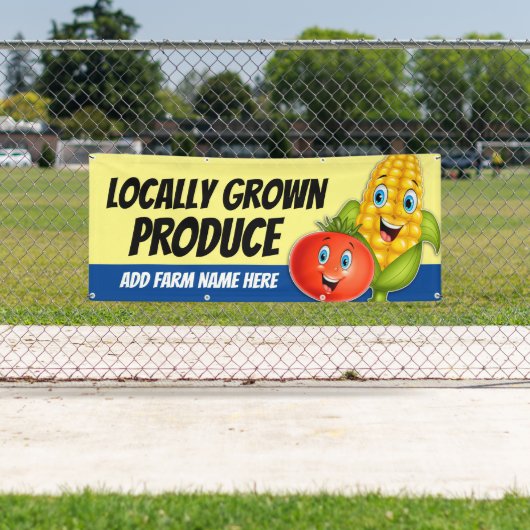 Verse lokale producten Groente Stand Banner (Insitu)