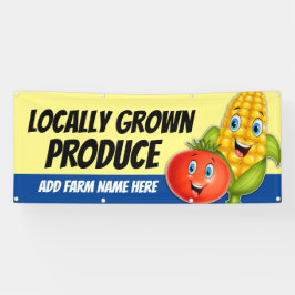Verse lokale producten Groente Stand Banner