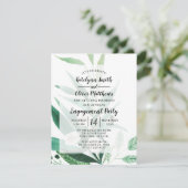 Verse loof botanische ingelijst verlovingsfeest kaart (Staand voorkant)