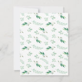 Verse loof botanische ingelijst verlovingsfeest kaart (Achterkant)