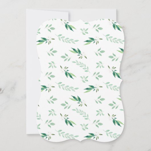 Verse loof botanische munt grens Vrijgezellenfeest Kaart (Achterkant)