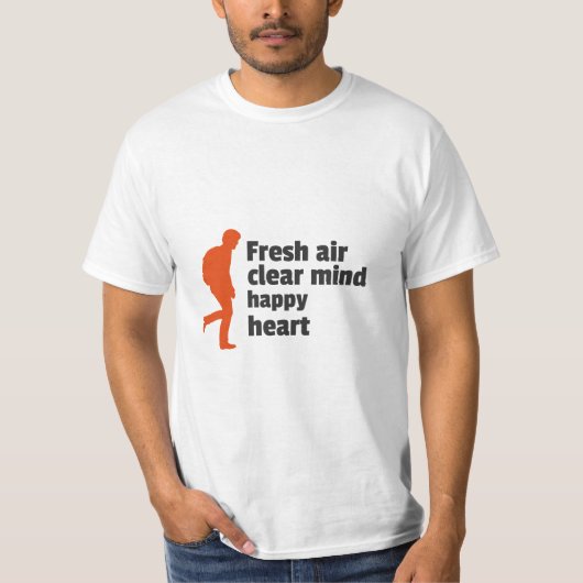Verse lucht helder brein blij hart t-shirt (Voorkant)