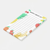 Verse maaltijdplanning op de kweeklijst van verse  post-it® notes (Schuin)