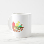 Verse mandfruit keukencadeau koffiemok (Voorkant links)