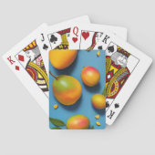 Verse mango's op blauw pokerkaarten (Achterkant)