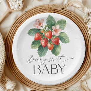 Verse Markt Aardbei Baby Shower Papieren Bordje