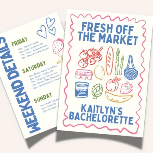 Verse Markt Bachelorette Reisplan Sjabloon Kaart