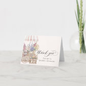 Verse Markt Bloemen Kar Bruiloftsborrel Bedankkaart (Voorkant)