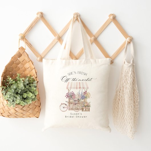 Verse Markt Bloemenkar Bruidsdouche Tote Bag
