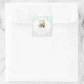 Verse Markt Bloemenkar Bruidsdouche Vierkante Sticker (Tas)