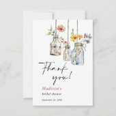 Verse Markt Bloemenvase Bruidsdiner Bedankkaart (Voorkant)