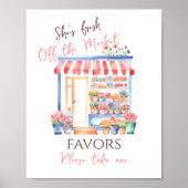 Verse Markt Bloemstuk Bruidsfeest Favor Poster (Voorkant)