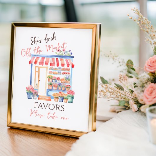 Verse Markt Bloemstuk Bruidsfeest Favor Poster