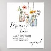 Verse Markt Bloemstuk Mimosa Bar Poster (Voorkant)