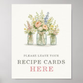 Verse Markt Bloemstuk Pot Recept Bord Poster (Voorkant)