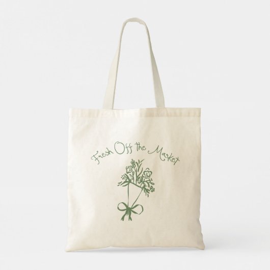 Verse Markt Boeket in speelse saliegroene tinten Tote Bag (Achterkant)