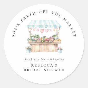 Verse Markt Boerenmarkt Bruidsborrel  Ronde Sticker
