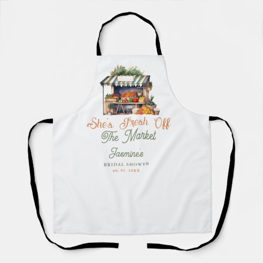 Verse Markt Boerenmarkt Bruidsfeest  Schort (Voorkant)