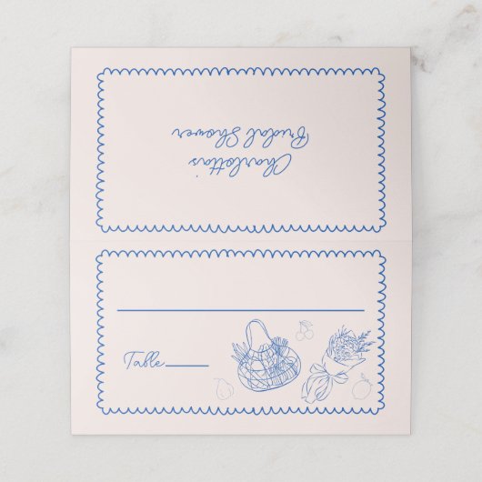 Verse Markt Boerenmarkt Bruiloft Borrel Plaatskaartje (Buitenkant ongevouwen)