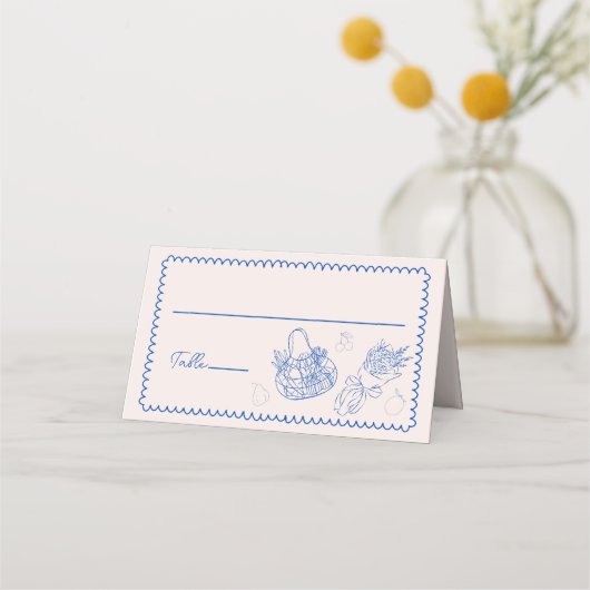 Verse Markt Boerenmarkt Bruiloft Borrel Plaatskaartje (Voorkant)