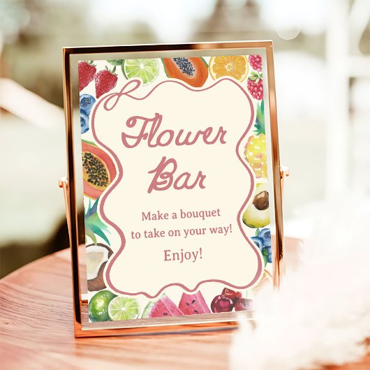 Verse Markt Bruidsborrel Bloemenbar Poster