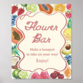 Verse Markt Bruidsborrel Bloemenbar Poster (Voorkant)