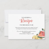 Verse Markt Bruidsfeest Recept Verzoek Kaart (Voorkant)