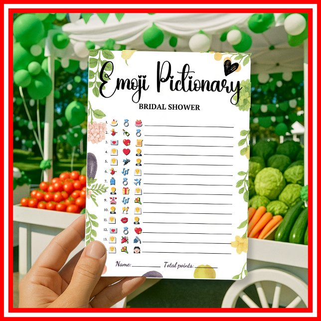 Verse Markt Emoji Pictionary Bruidsfeest Spel  (Creator heeft geüpload)