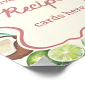 Verse Markt Fruit Bruiloftsreceptie Recept Poster (Hoek)