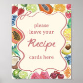 Verse Markt Fruit Bruiloftsreceptie Recept Poster (Voorkant)