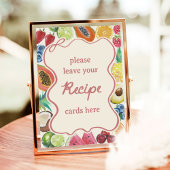 Verse Markt Fruit Bruiloftsreceptie Recept Poster