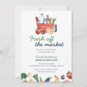 Verse Markt Fruit Groente Bruidsfeest Kaart (Voorkant)