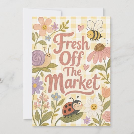 Verse Markt Geschilderde Tuin Kaart (Voorkant)
